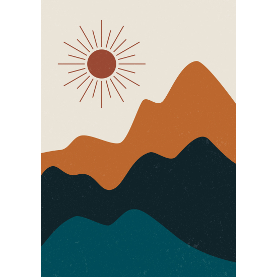Papel pintado panorámico - Paisaje Boho