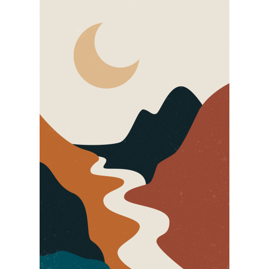 Papel pintado panorámico - Paisaje Boho