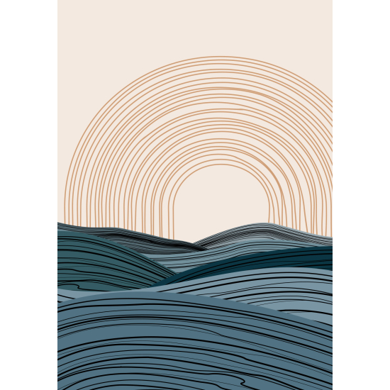 Papel pintado panorámico - Paisaje Boho
