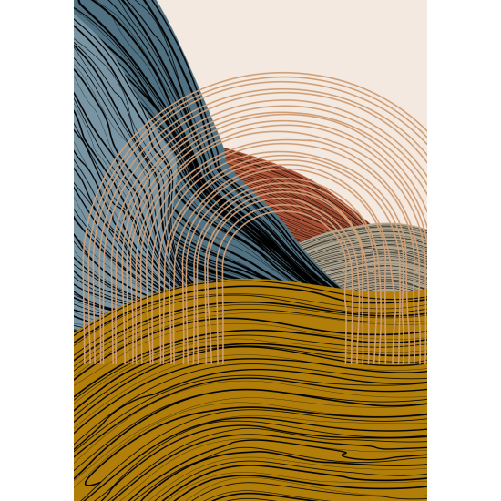 Papel pintado panorámico - Paisaje Boho