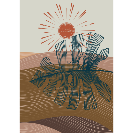 Papel pintado panorámico - Paisaje Boho