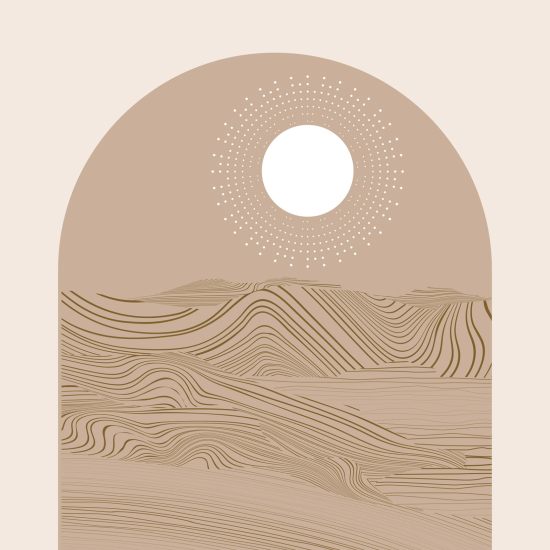 Papel pintado panorámico - Paisaje Boho