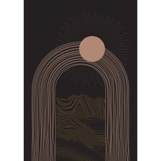 Papel pintado panorámico - Paisaje Boho
