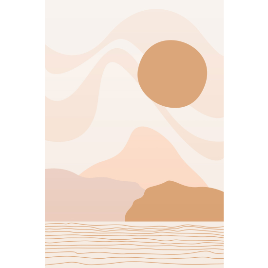 Papel pintado panorámico - Paisaje Boho