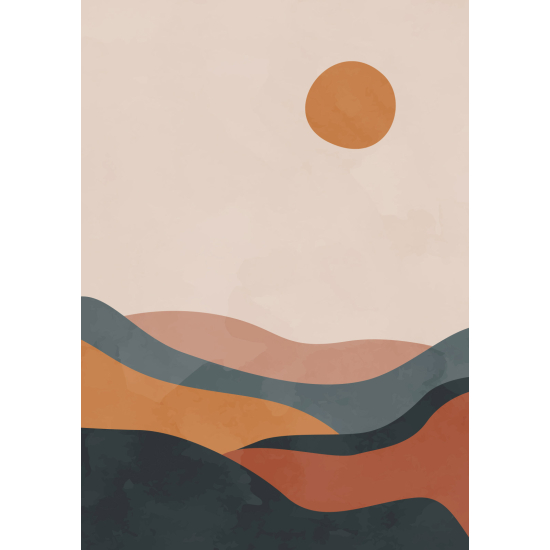 Papel pintado panorámico - Paisaje Boho