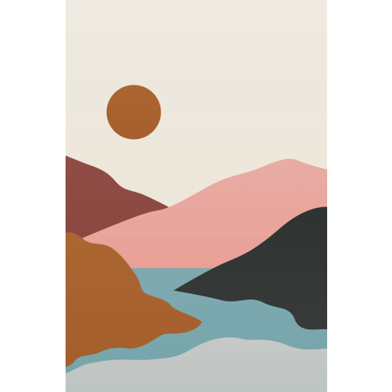 Papel pintado panorámico - Paisaje Boho