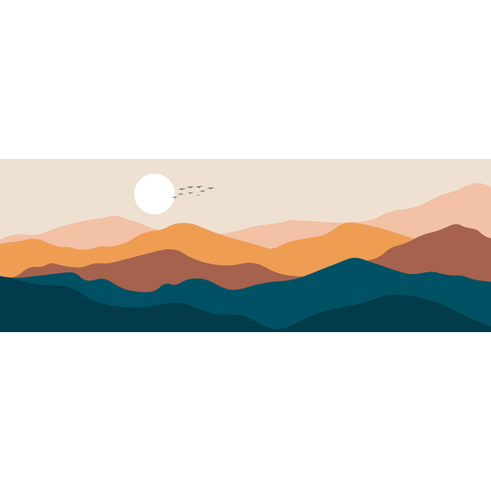 Papel pintado panorámico - Paisaje Boho