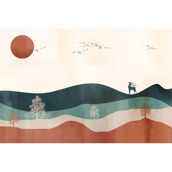 Papel pintado panorámico - Paisaje Boho