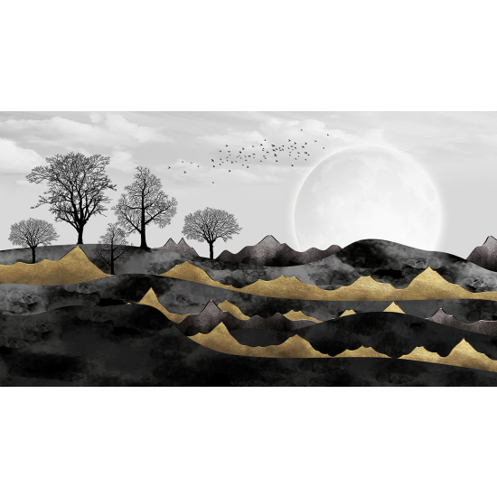Papel pintado panorámico - Paisaje Boho