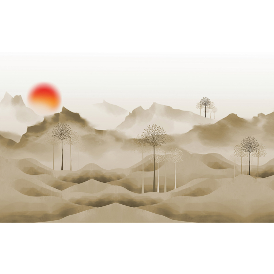 Papel pintado panorámico - Paisaje Boho