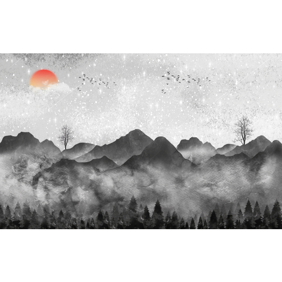 Papel pintado panorámico - Paisaje Boho