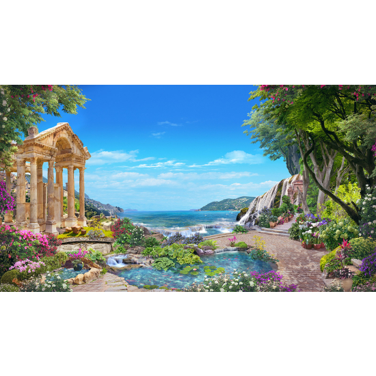 Papel pintado panorámico - Paisaje Grecia