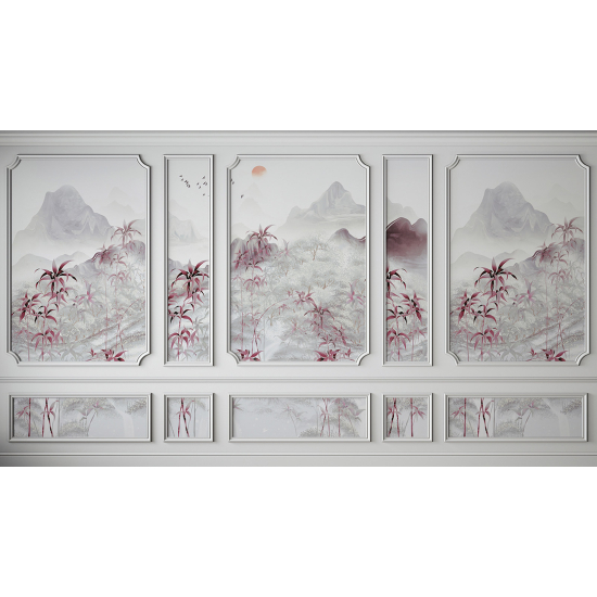 Papel pintado panorámico - Paisaje Molduras