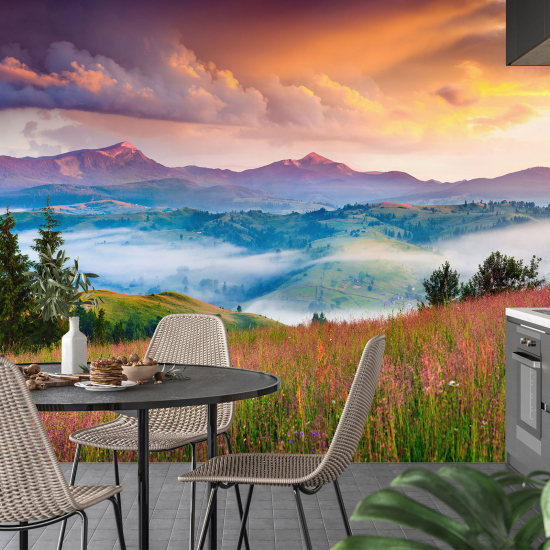 Papel pintado panorámico - Paisaje Montañas