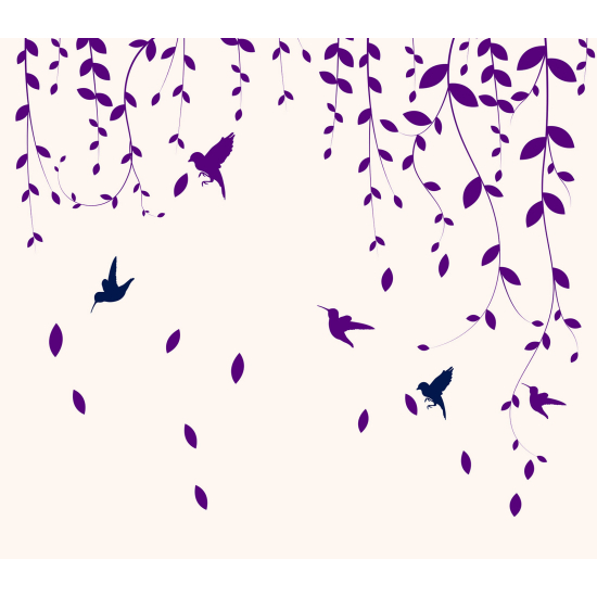 Papel pintado panorámico - Pájaros