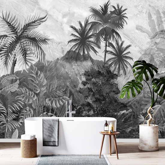 Papel pintado panorámico - Palmeras
