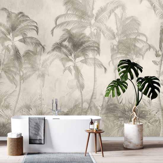 Papel pintado panorámico - Palmeras