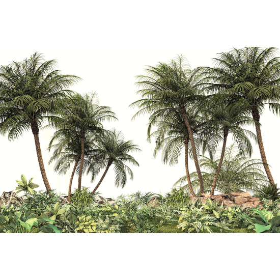 Papel pintado panorámico - Palmeras tropicales
