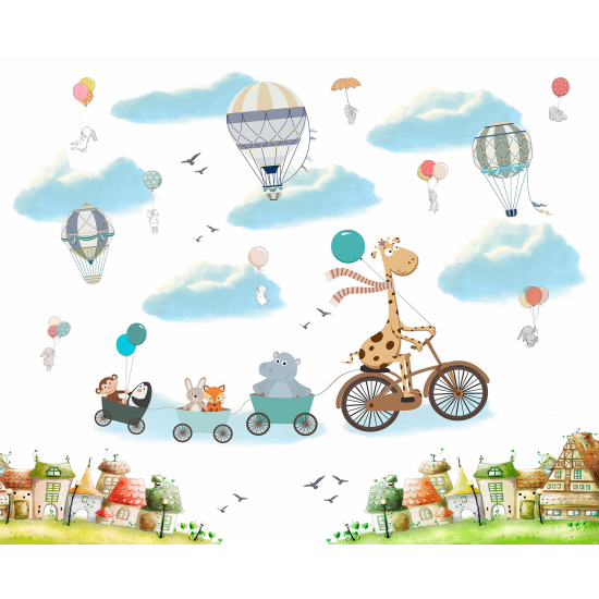 Papel pintado panorámico para niños - Infantil - Animales