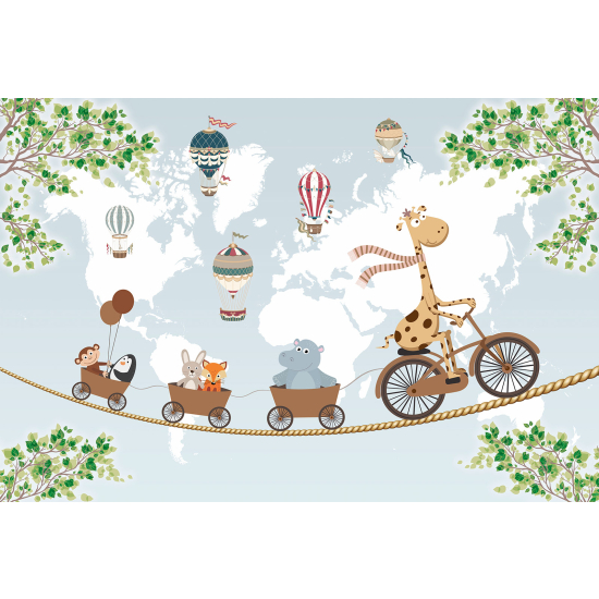 Papel pintado panorámico para niños - Infantil - Animales