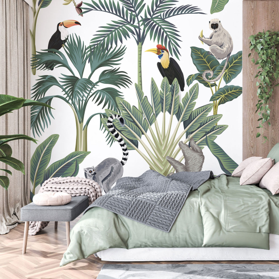 Papel pintado panorámico para niños - Infantil - Animales de la Selva