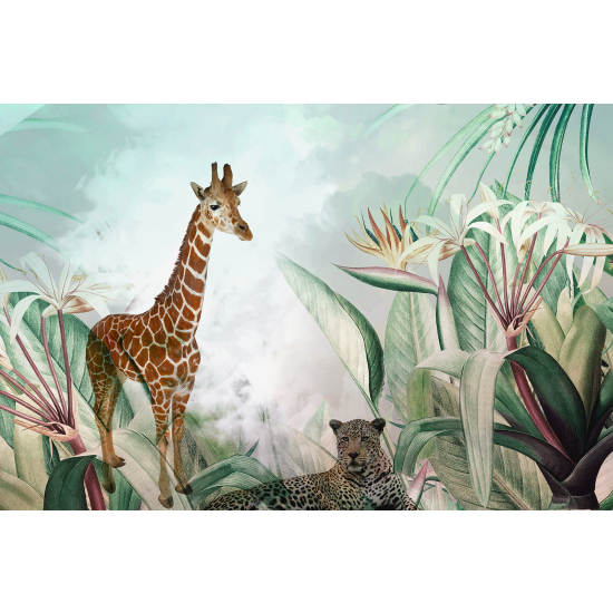Papel pintado panorámico para niños - Infantil - Animales de la Selva
