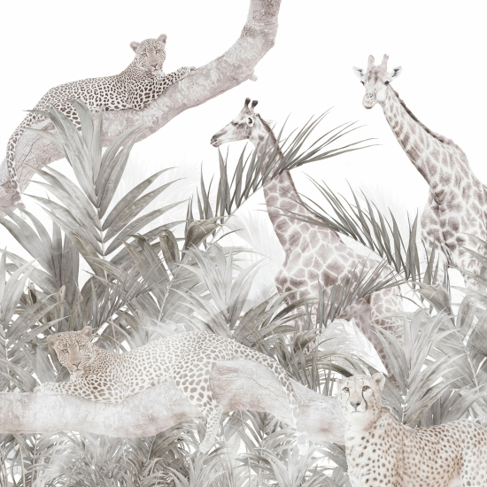 Papel pintado panorámico para niños - Infantil - Animales de la Selva