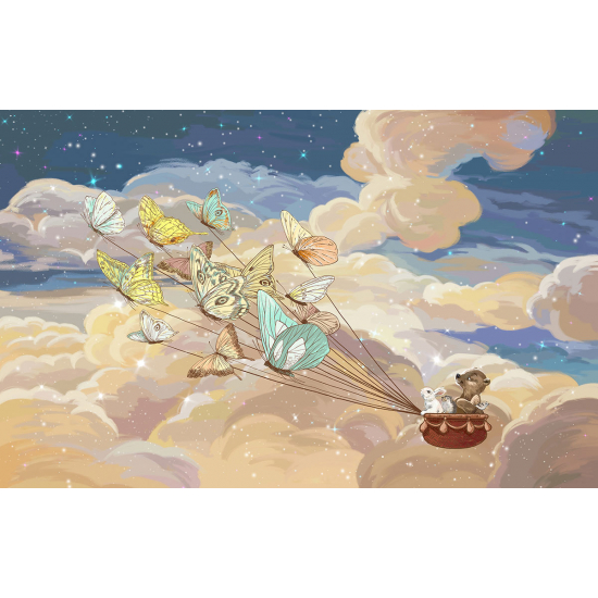 Papel pintado panorámico para niños - Infantil - Animales Mariposas