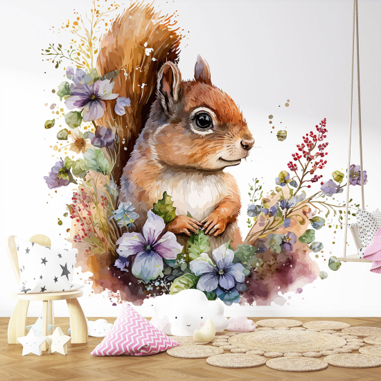 Papel pintado panorámico para niños - Infantil - Ardilla