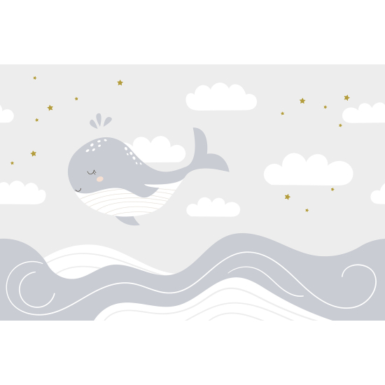 Papel pintado panorámico para niños - Infantil - Ballena