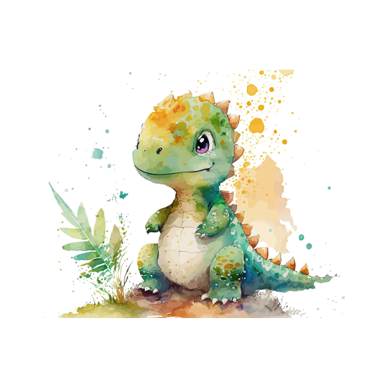 Papel pintado panorámico para niños - Infantil - Bebé Dinosaurio