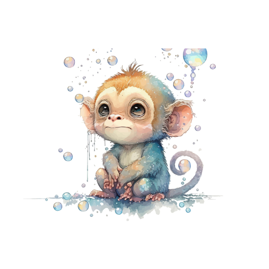 Papel pintado panorámico para niños - Infantil - Bebé Mono