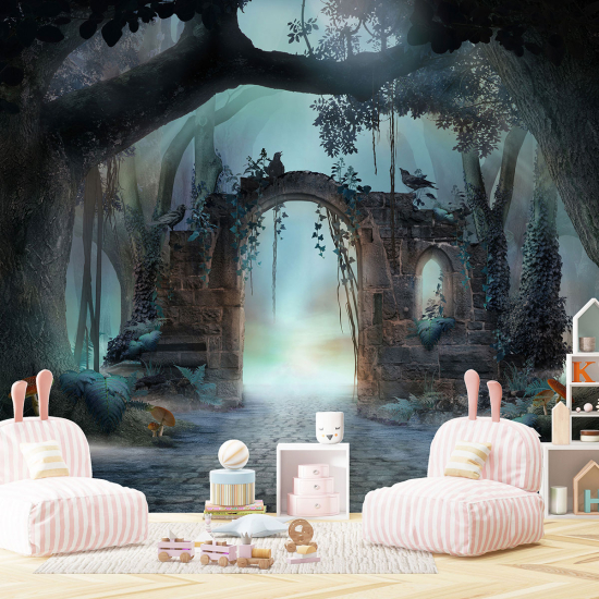 Papel pintado panorámico para niños - Infantil - Bosque encantado