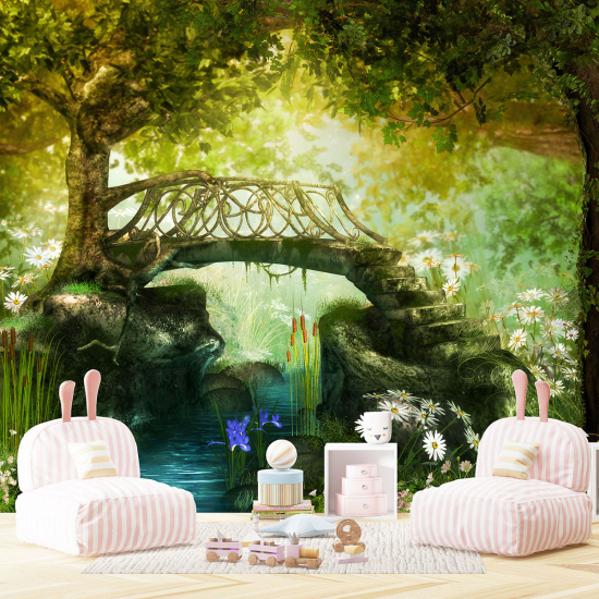 Papel pintado panorámico para niños - Infantil - Bosque encantado