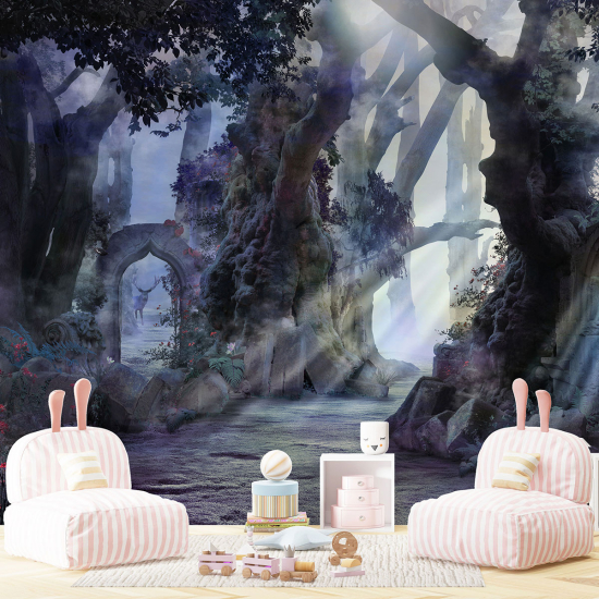 Papel pintado panorámico para niños - Infantil - Bosque encantado