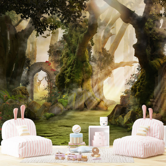 Papel pintado panorámico para niños - Infantil - Bosque encantado