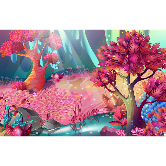 Papel pintado panorámico para niños - Infantil - Bosque encantado