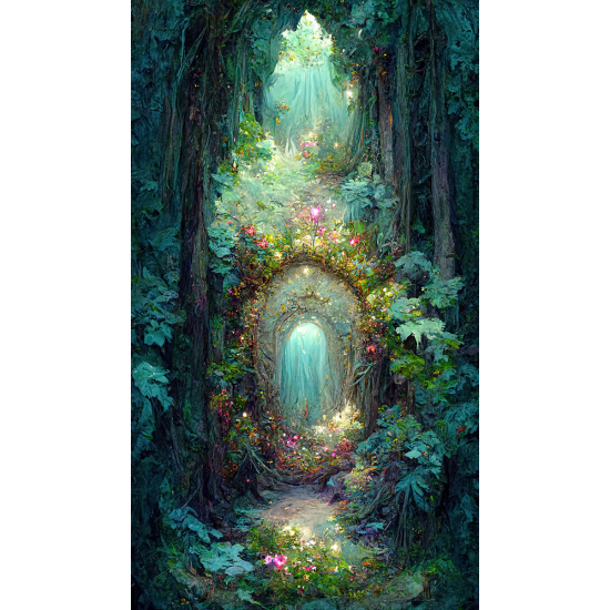 Papel pintado panorámico para niños - Infantil - Bosque encantado