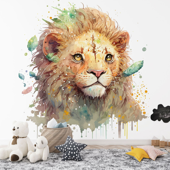 Papel pintado panorámico para niños - Infantil - Cachorro de león