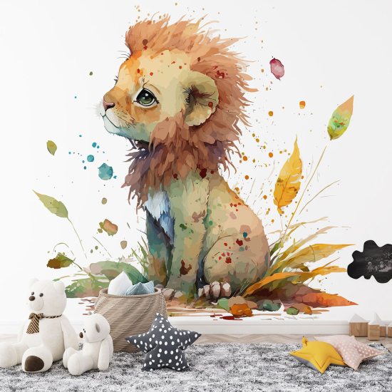 Papel pintado panorámico para niños - Infantil - Cachorro de león