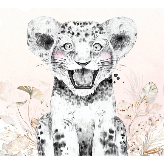 Papel pintado panorámico para niños - Infantil - Cachorro de león