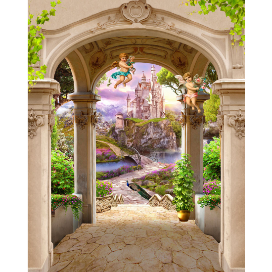 Papel pintado panorámico para niños - Infantil - Castillo Encantado