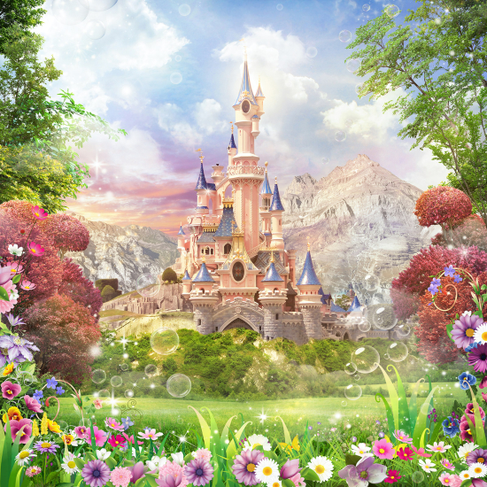 Papel pintado panorámico para niños - Infantil - Castillo Encantado