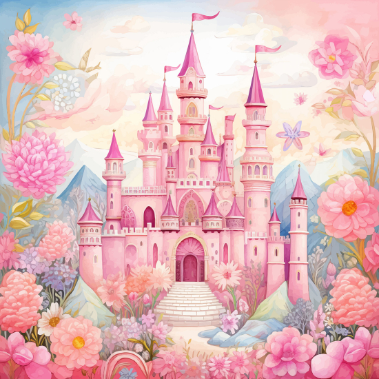 Papel pintado panorámico para niños - Infantil - Castillo Encantado