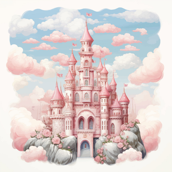 Papel pintado panorámico para niños - Infantil - Castillo Encantado