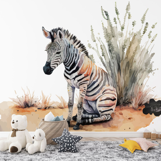 Papel pintado panorámico para niños - Infantil - Cebra