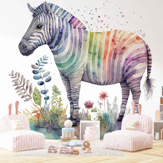 Papel pintado panorámico para niños - Infantil - Cebra
