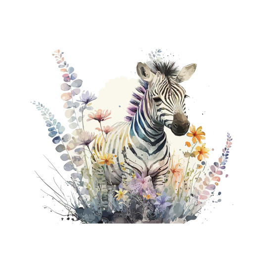 Papel pintado panorámico para niños - Infantil - Cebra