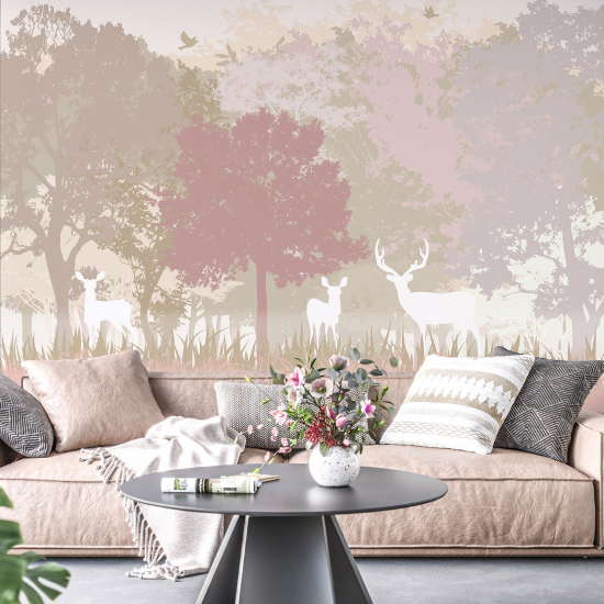 Papel pintado panorámico para niños - Infantil - Ciervos