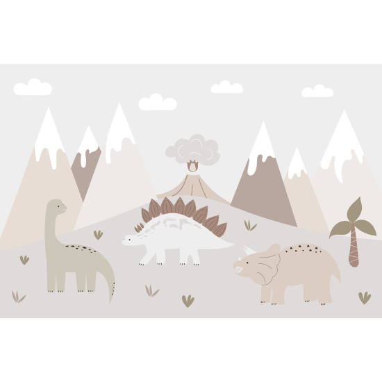 Papel pintado panorámico para niños - Infantil - Dinosaurios